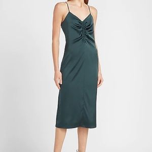 Emerald Green Satin Slip Dress